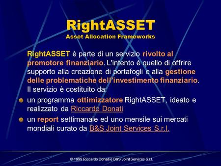 RightASSET Asset Allocation Frameworks