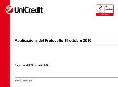 Applicazione del Protocollo 18 ottobre 2010