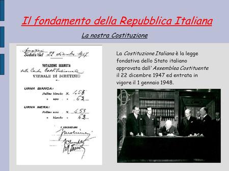 Il fondamento della Repubblica Italiana