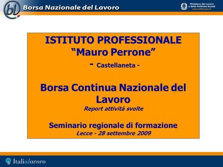 ISTITUTO PROFESSIONALE “Mauro Perrone” - Castellaneta -