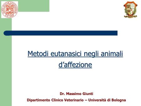 Dipartimento Clinico Veterinario – Università di Bologna