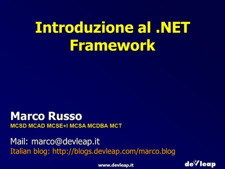 Introduzione al .NET Framework