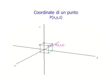 Coordinate di un punto P(x,y,z)