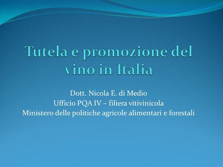 Tutela e promozione del vino in Italia