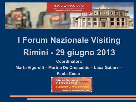 I Forum Nazionale Visiting Rimini - 29 giugno 2013
