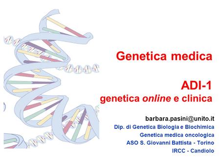 Genetica medica ADI-1 genetica online e clinica