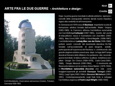 ARTE FRA LE DUE GUERRE - Architettura e design -