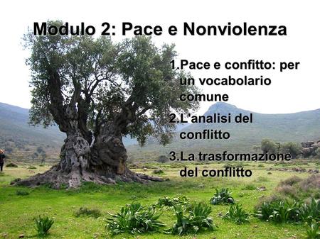 Modulo 2: Pace e Nonviolenza