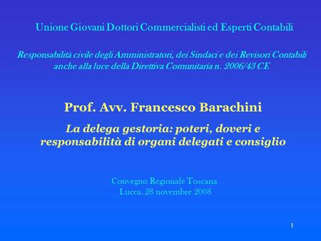 Prof. Avv. Francesco Barachini