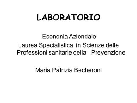 Maria Patrizia Becheroni