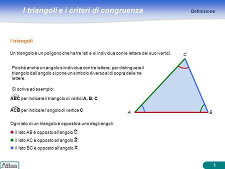 1 I triangoli Definizione