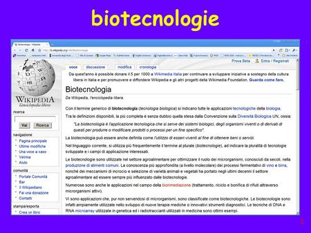 Biotecnologie.