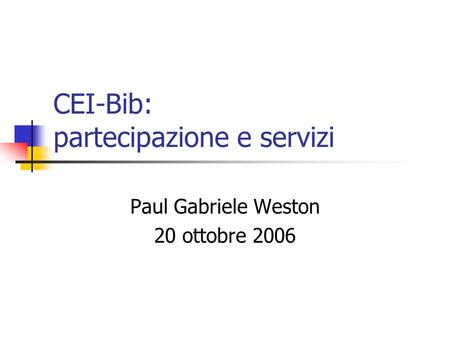 CEI-Bib: partecipazione e servizi