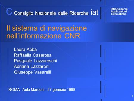 Il sistema di navigazione nell’informazione CNR