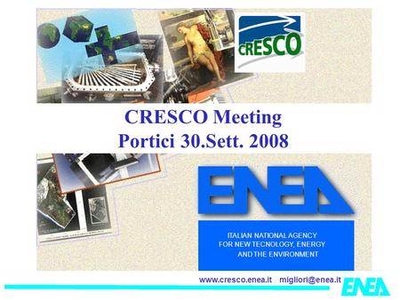 CRESCO Meeting Portici 30.Sett. 2008