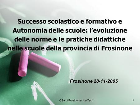 CSA di Frosinone - Ida Taci