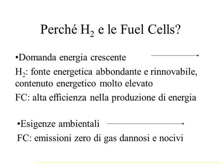 Perché H2 e le Fuel Cells? Domanda energia crescente