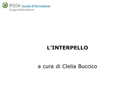a cura di Clelia Buccico