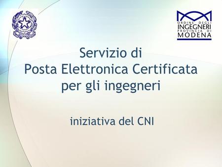Servizio di Posta Elettronica Certificata per gli ingegneri