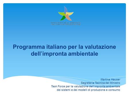 Programma italiano per la valutazione dell’impronta ambientale