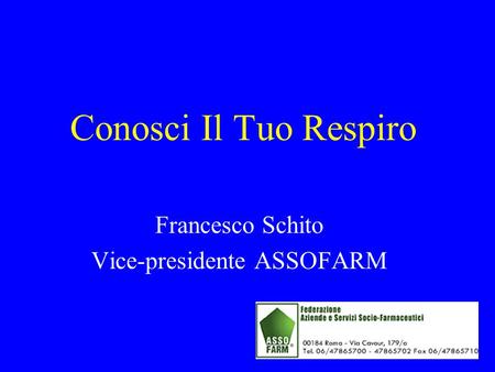 Francesco Schito Vice-presidente ASSOFARM