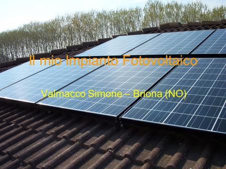 Il mio Impianto Fotovoltaico