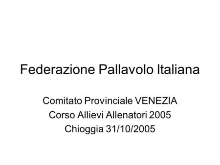 Federazione Pallavolo Italiana