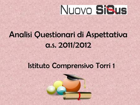 Analisi Questionari di Aspettativa a.s. 2011/2012 Istituto Comprensivo Torri 1.