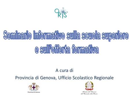 A cura di Provincia di Genova, Ufficio Scolastico Regionale