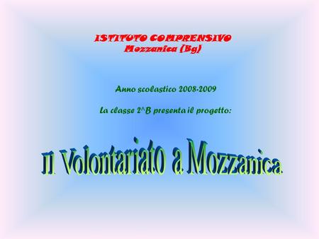Il Volontariato a Mozzanica