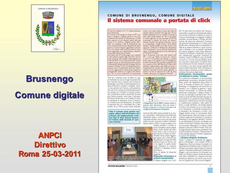 Brusnengo Comune digitale ANPCIDirettivo Roma 25-03-2011.