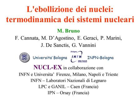 L'ebollizione dei nuclei: termodinamica dei sistemi nucleari