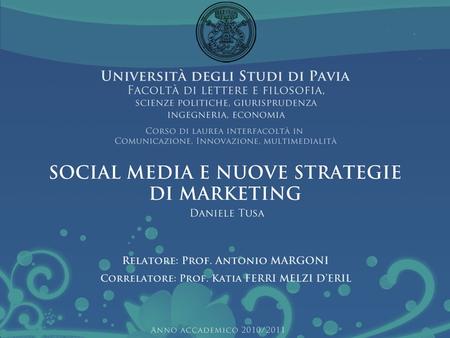 Social media e nuove strategie di marketing