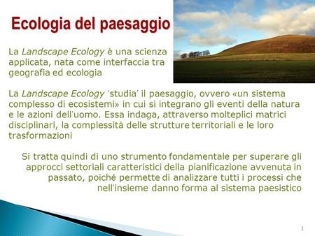 Ecologia del paesaggio