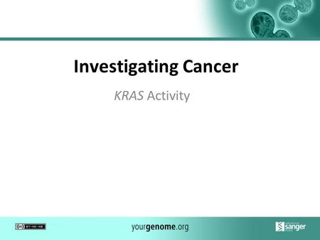 Investigating Cancer KRAS Activity 1.
