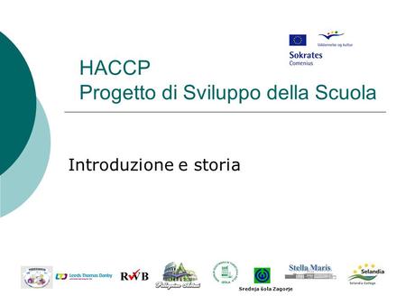 HACCP Progetto di Sviluppo della Scuola