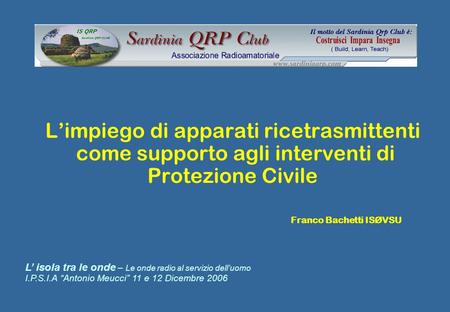 Associazione Radioamatoriale Sardinia QRP Club