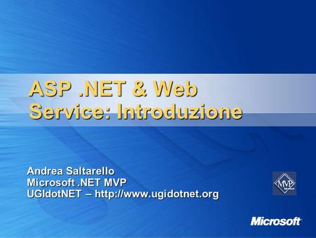 ASP .NET & Web Service: Introduzione