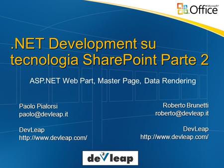 .NET Development su tecnologia SharePoint Parte 2