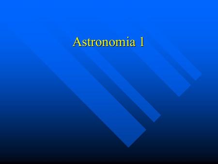 Astronomia 1.