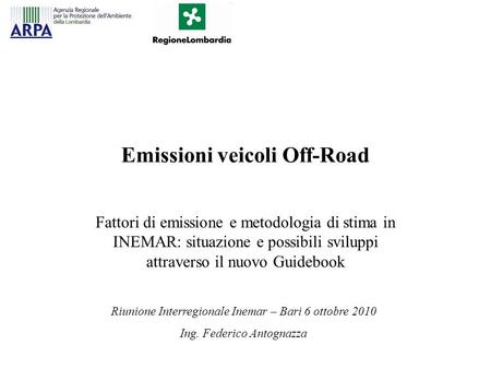 Emissioni veicoli Off-Road