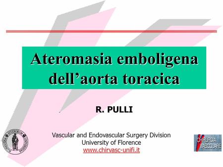 Ateromasia emboligena dell’aorta toracica