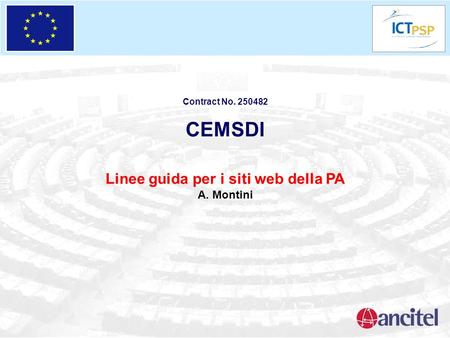 Contract No. 250482 CEMSDI Linee guida per i siti web della PA A. Montini.