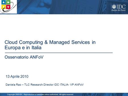 Cloud Computing & Managed Services in Europa e in Italia