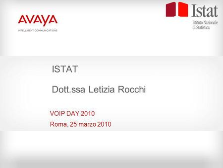 ISTAT Dott.ssa Letizia Rocchi