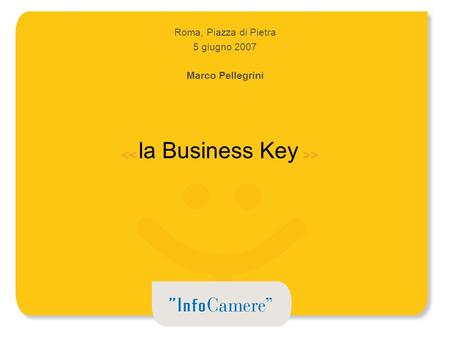 Roma, Piazza di Pietra 5 giugno 2007 Marco Pellegrini la Business Key.