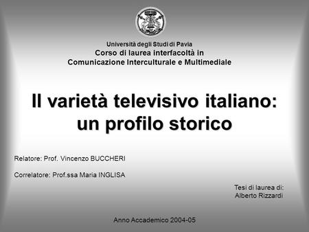 Il varietà televisivo italiano: un profilo storico