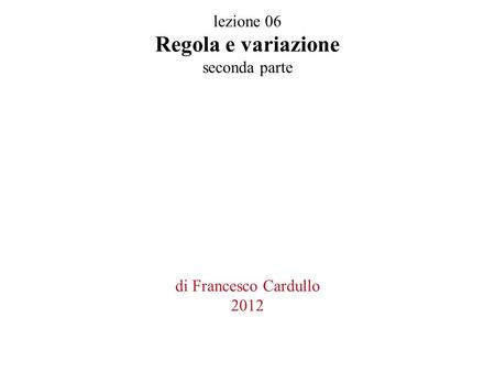 Il Ritmo nella letteratura italiana