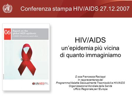 Conferenza stampa HIV/AIDS