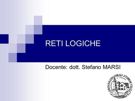 Docente: dott. Stefano MARSI